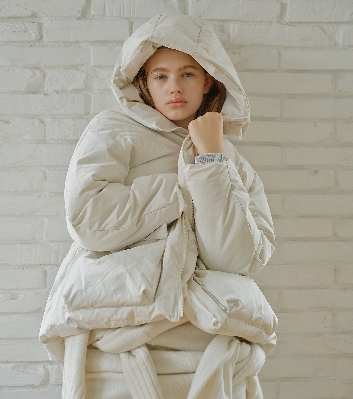 Brushed Taffeta Down Jacket