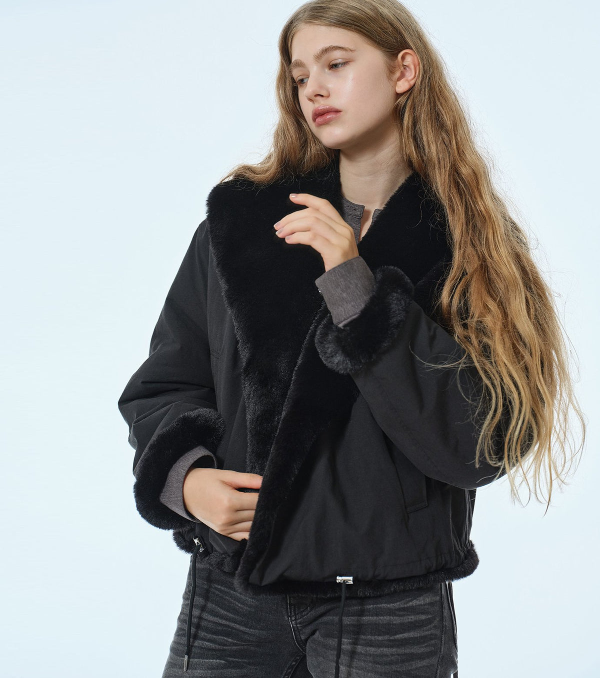 Reversible Faux Fur Jacket