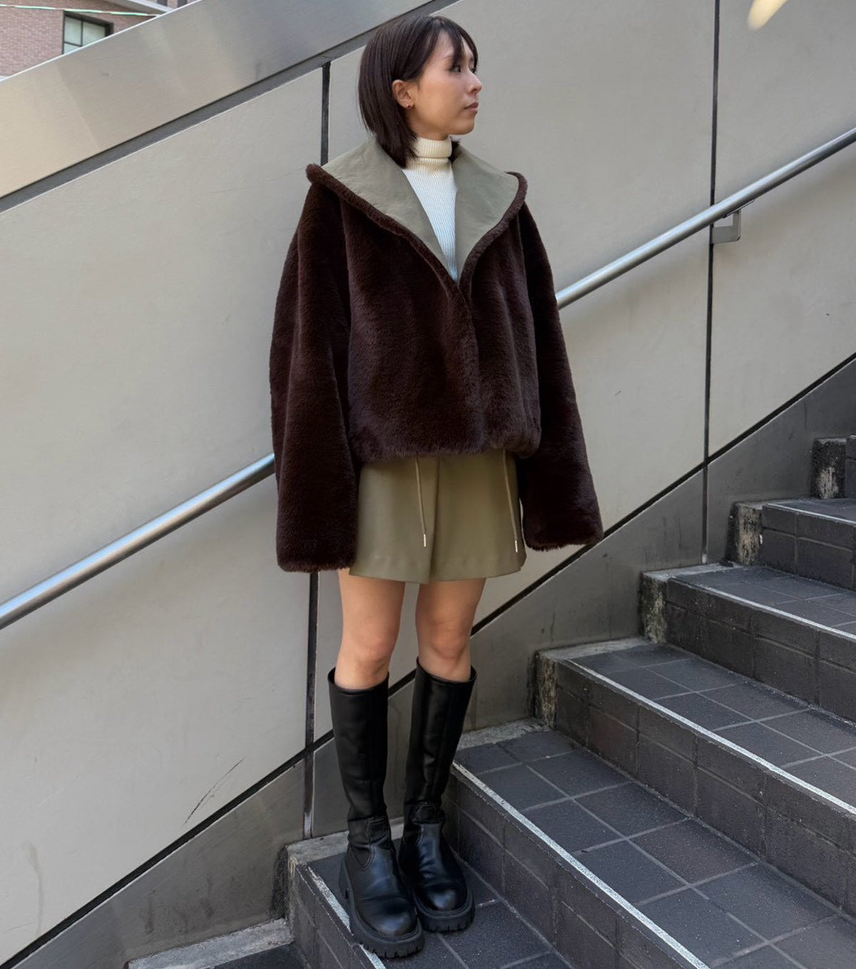 Reversible Faux Fur Jacket