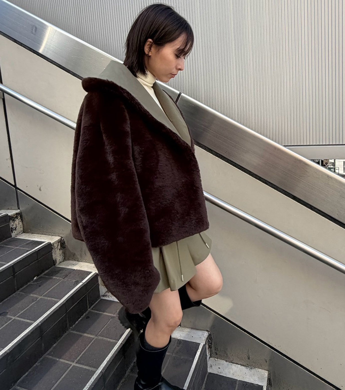 Reversible Faux Fur Jacket