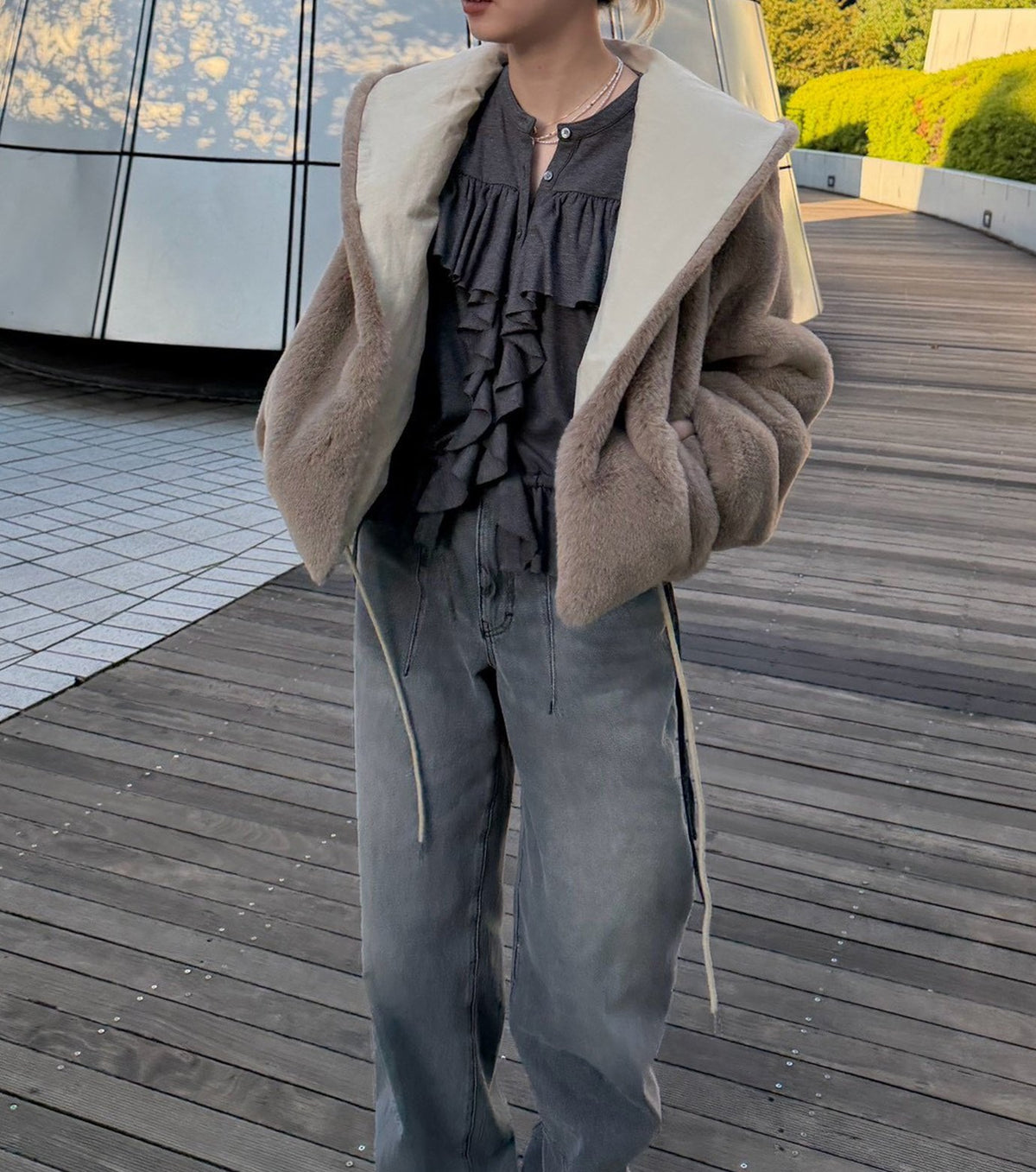Reversible Faux Fur Jacket