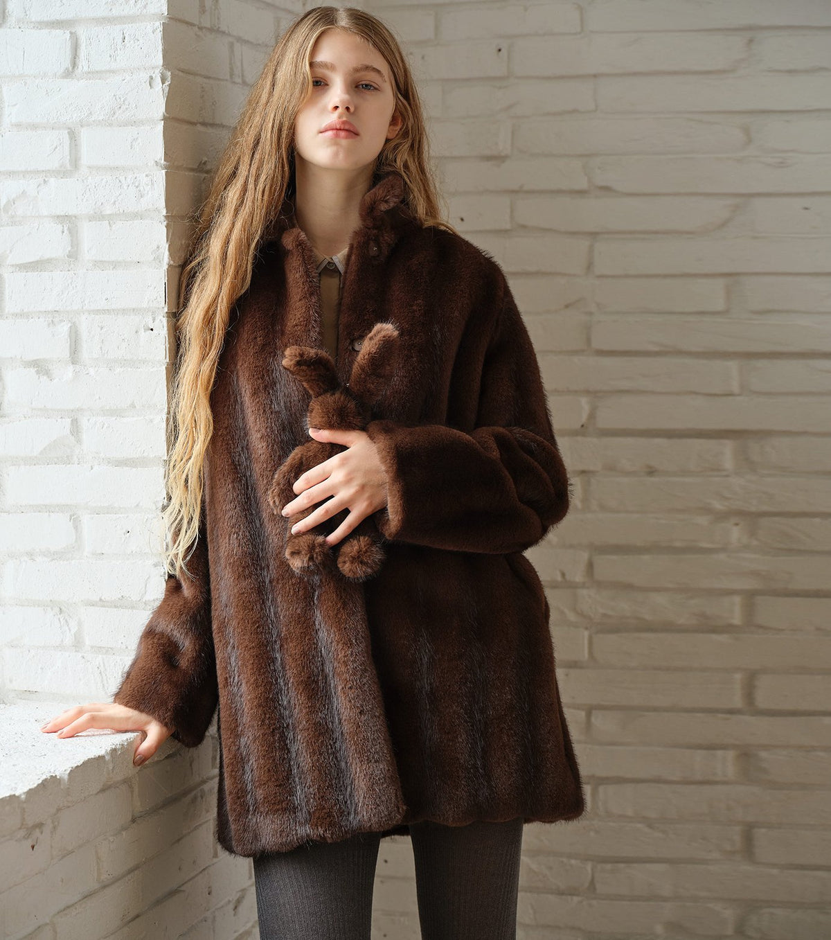 Faux Mink Short Coat