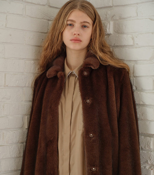 Faux Mink Short Coat