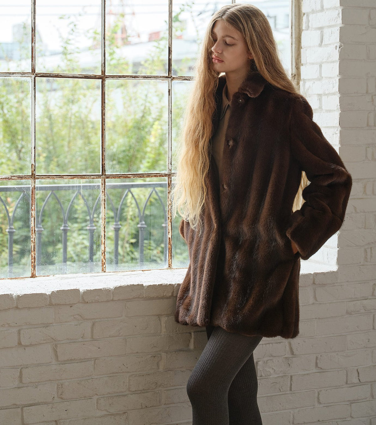 Faux Mink Short Coat