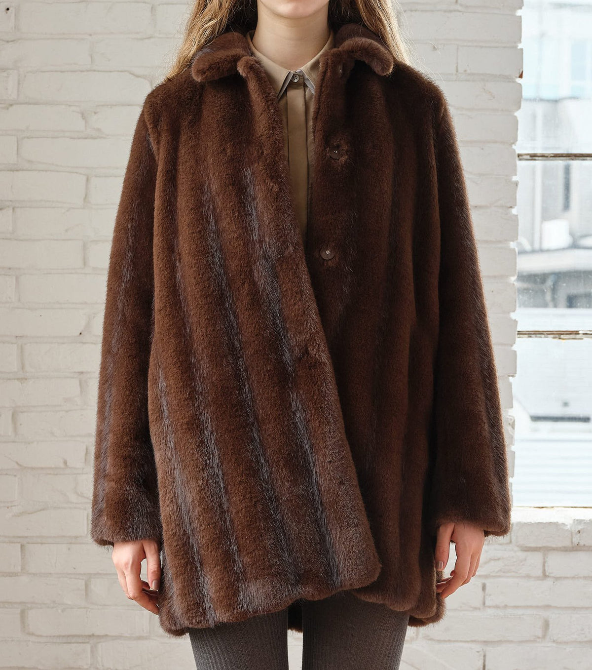 Faux Mink Short Coat
