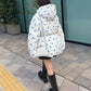 Floral Print Down Jacket