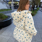 Floral Print Down Jacket