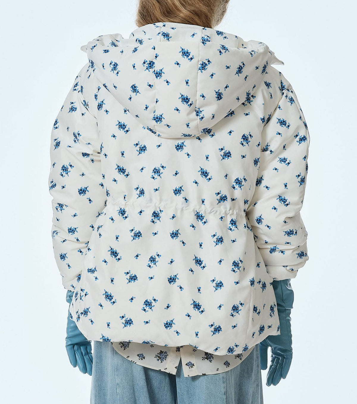 Floral Print Down Jacket