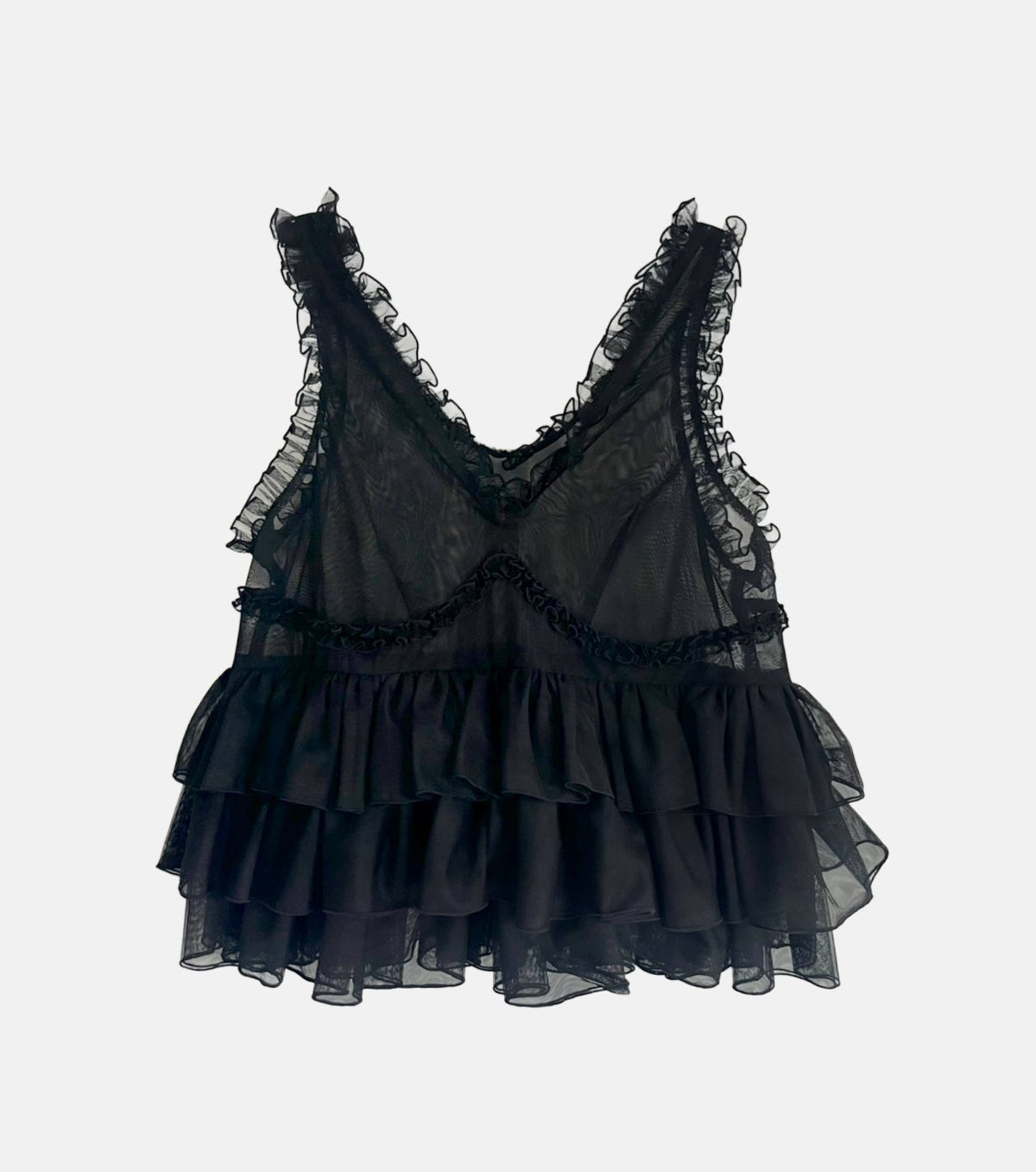 Tulle Ruffle Top
