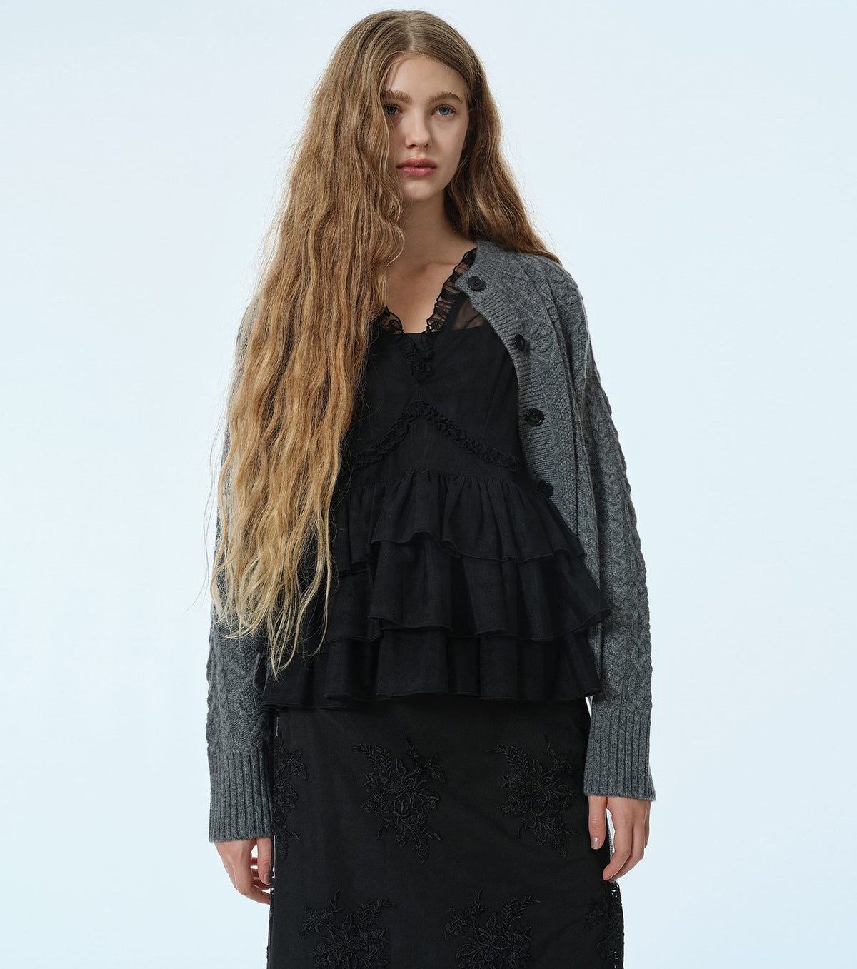 Tulle Ruffle Top