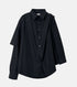 Asymmetric Tuck Sleeve Shirt