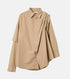 Asymmetric Tuck Sleeve Shirt