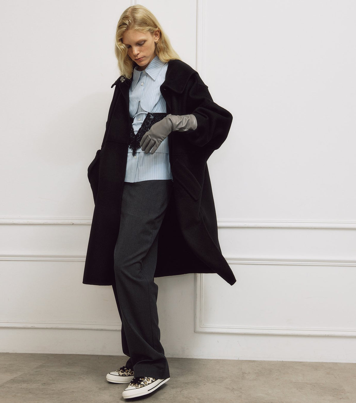 Asymmetric Tuck Pants