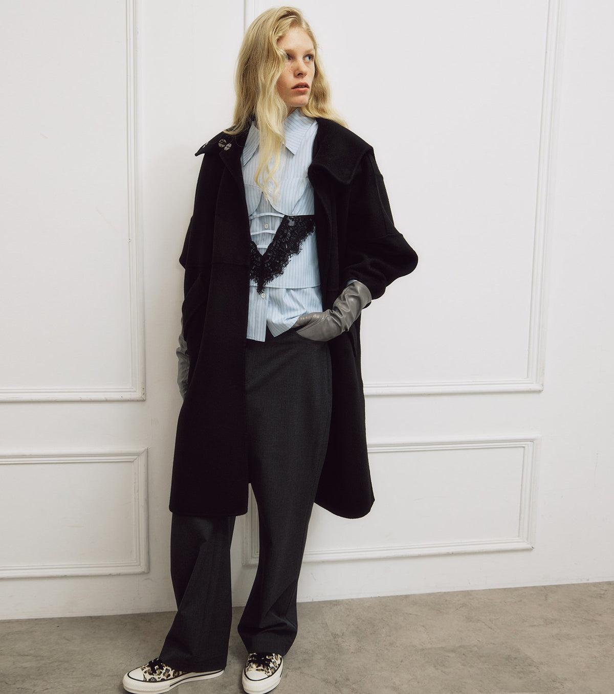 Asymmetric Tuck Pants
