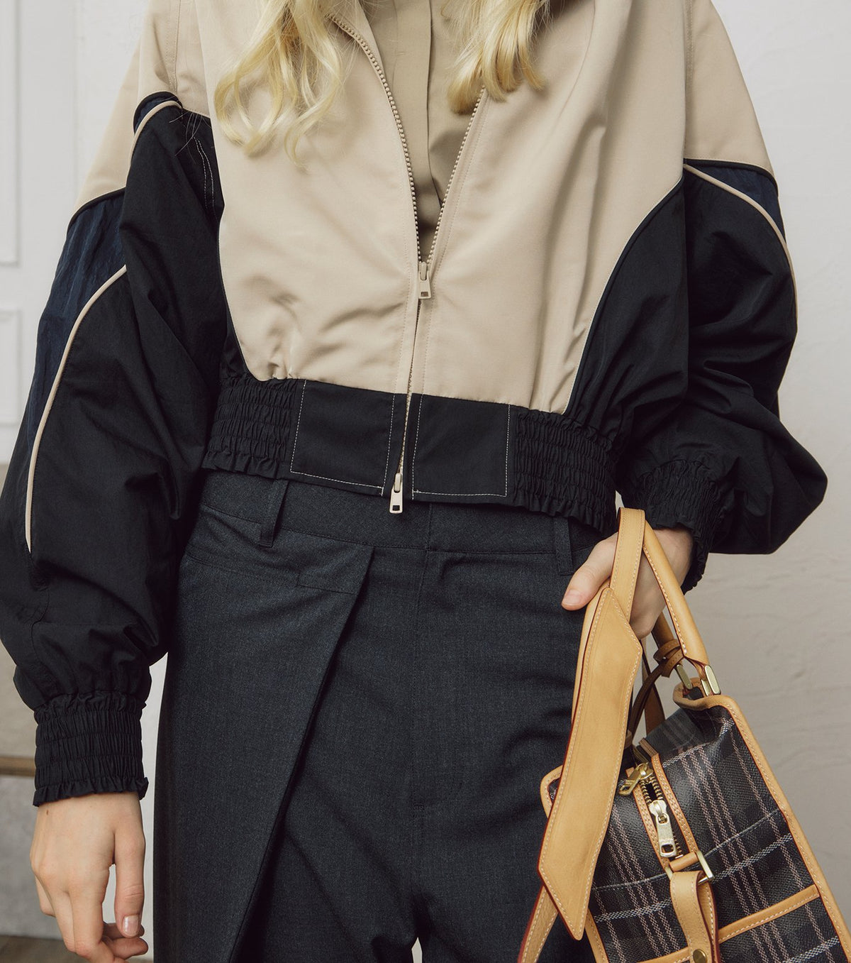 Asymmetric Tuck Pants
