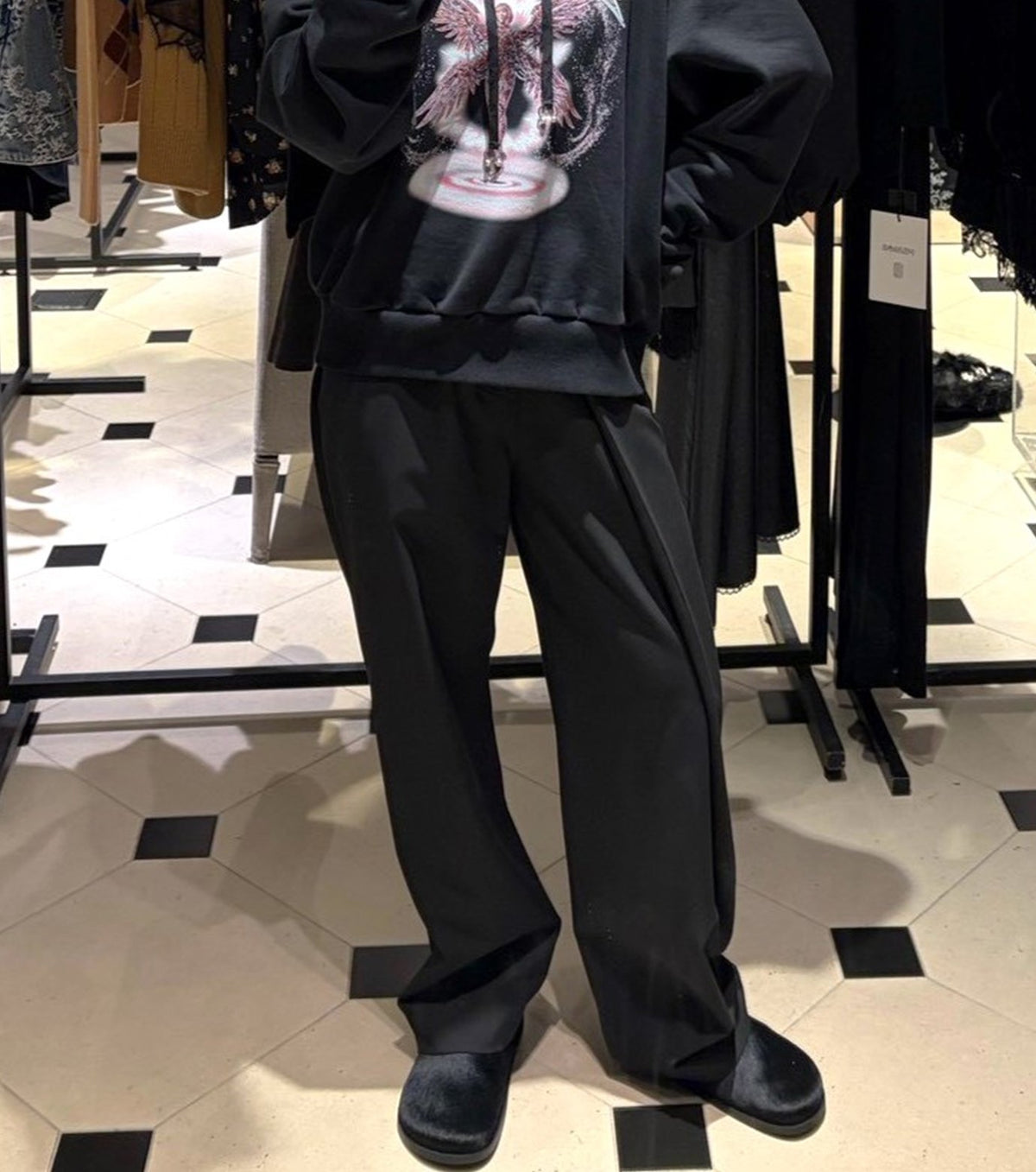 Asymmetric Tuck Pants