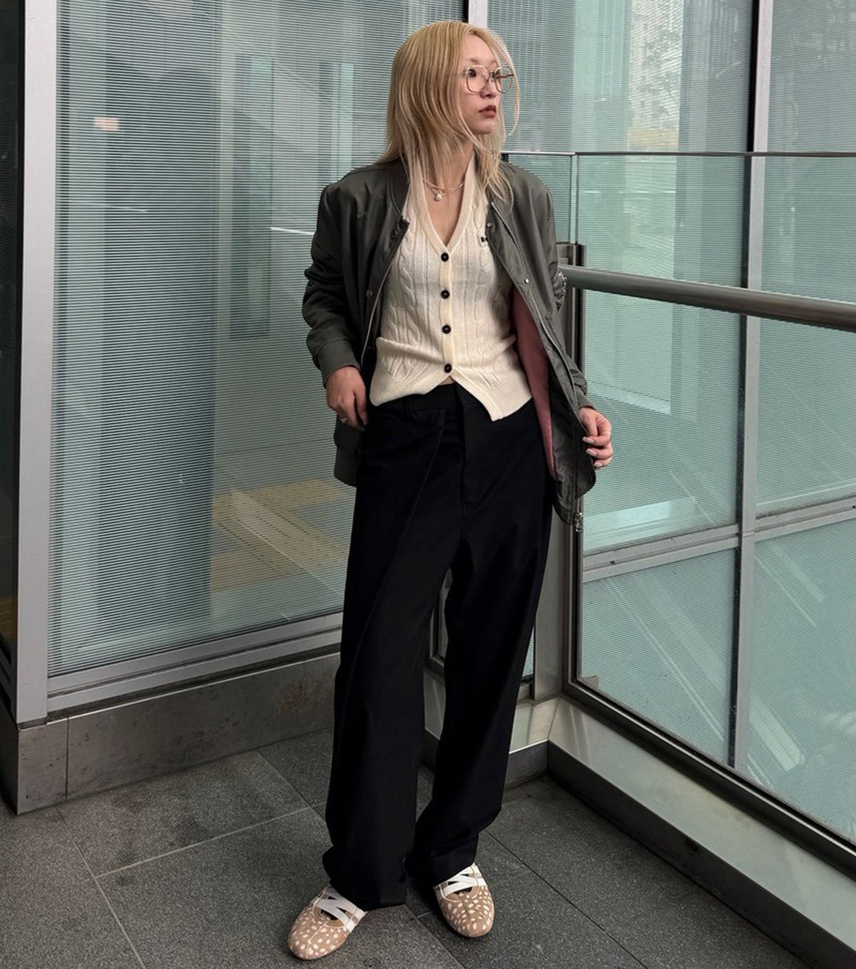 Asymmetric Tuck Pants