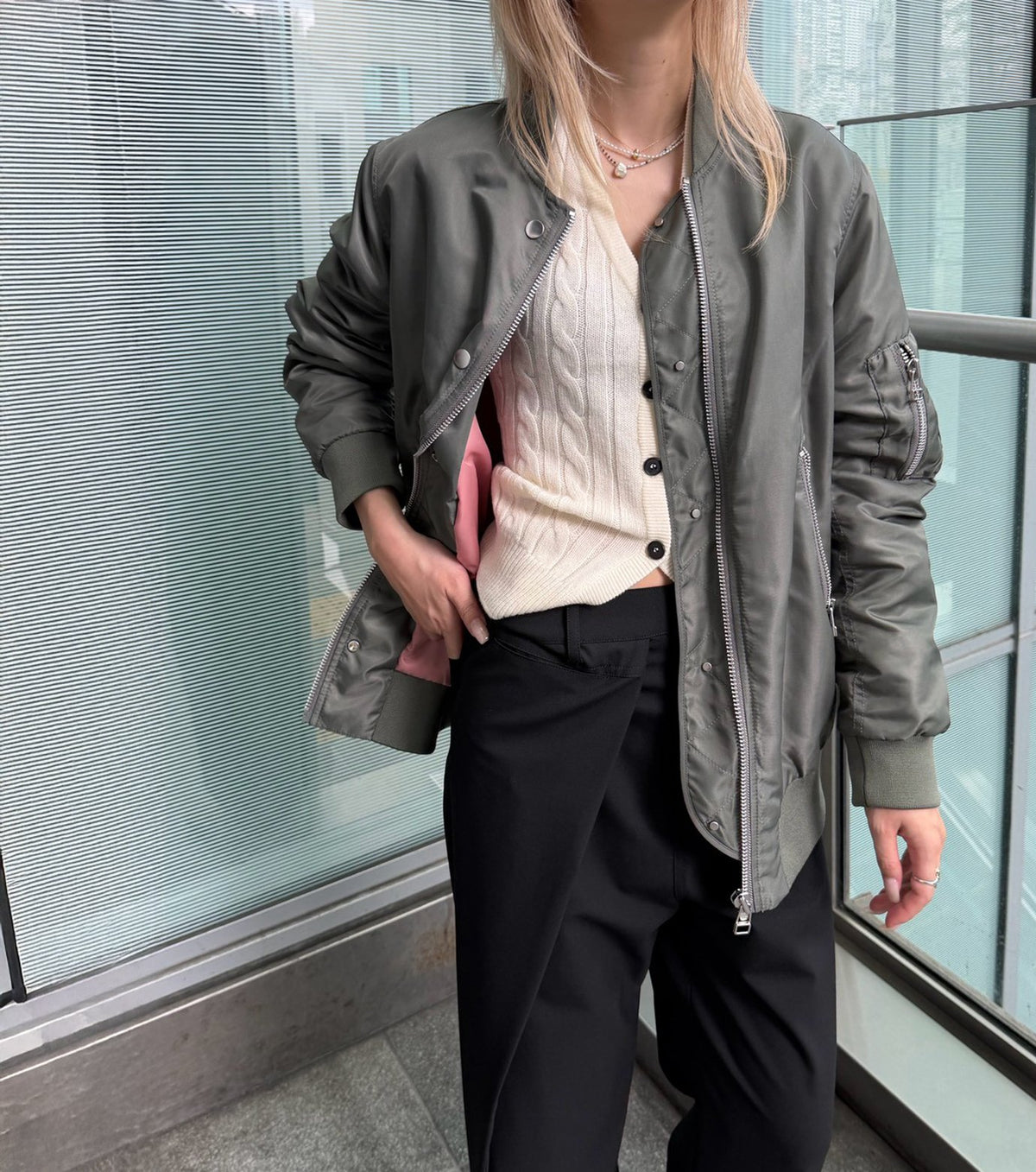 Asymmetric Tuck Pants