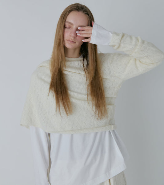 Lace Knit A-line Sweater