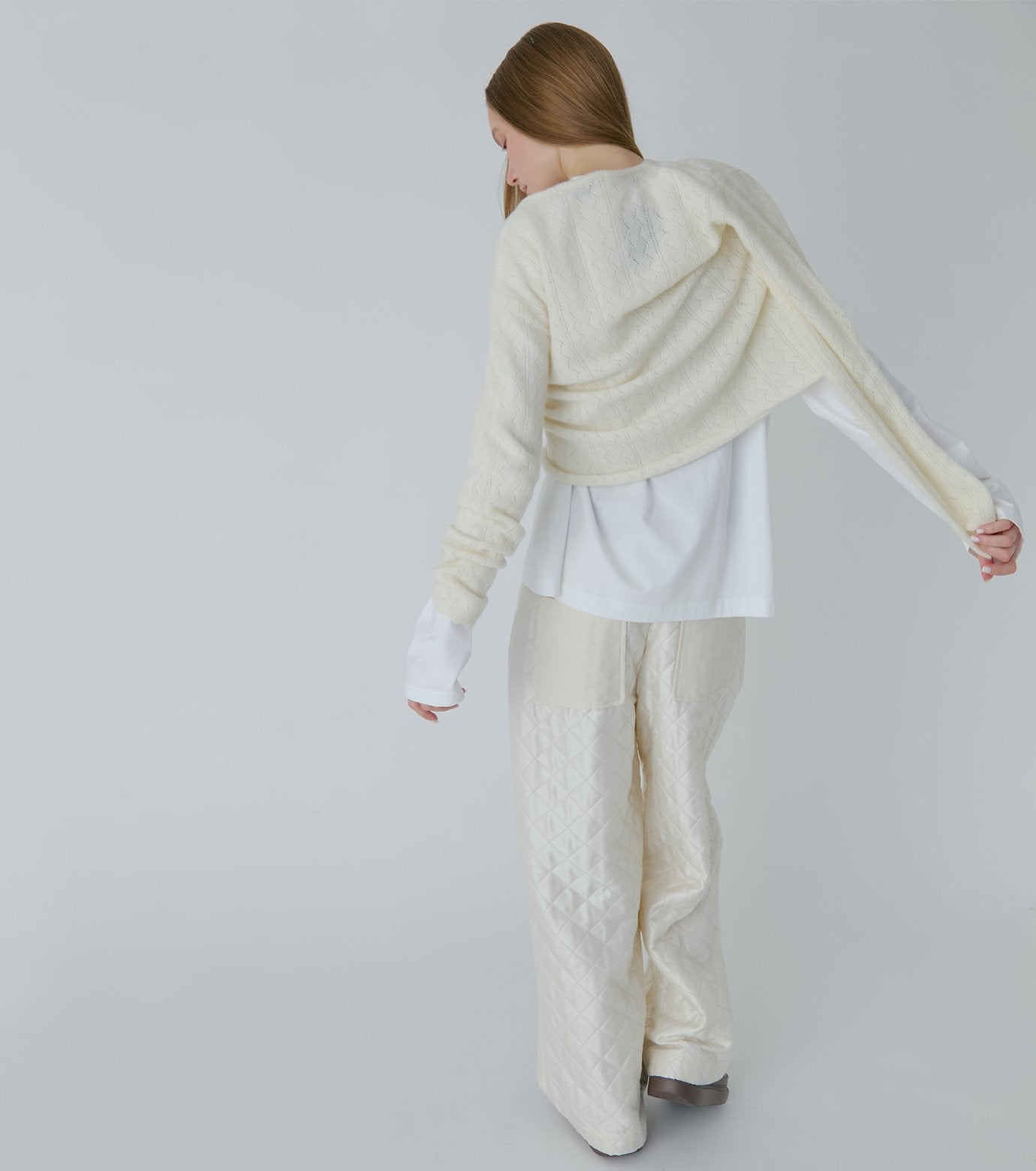 Lace Knit A-line Sweater