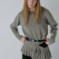Pleated Waist Pullover