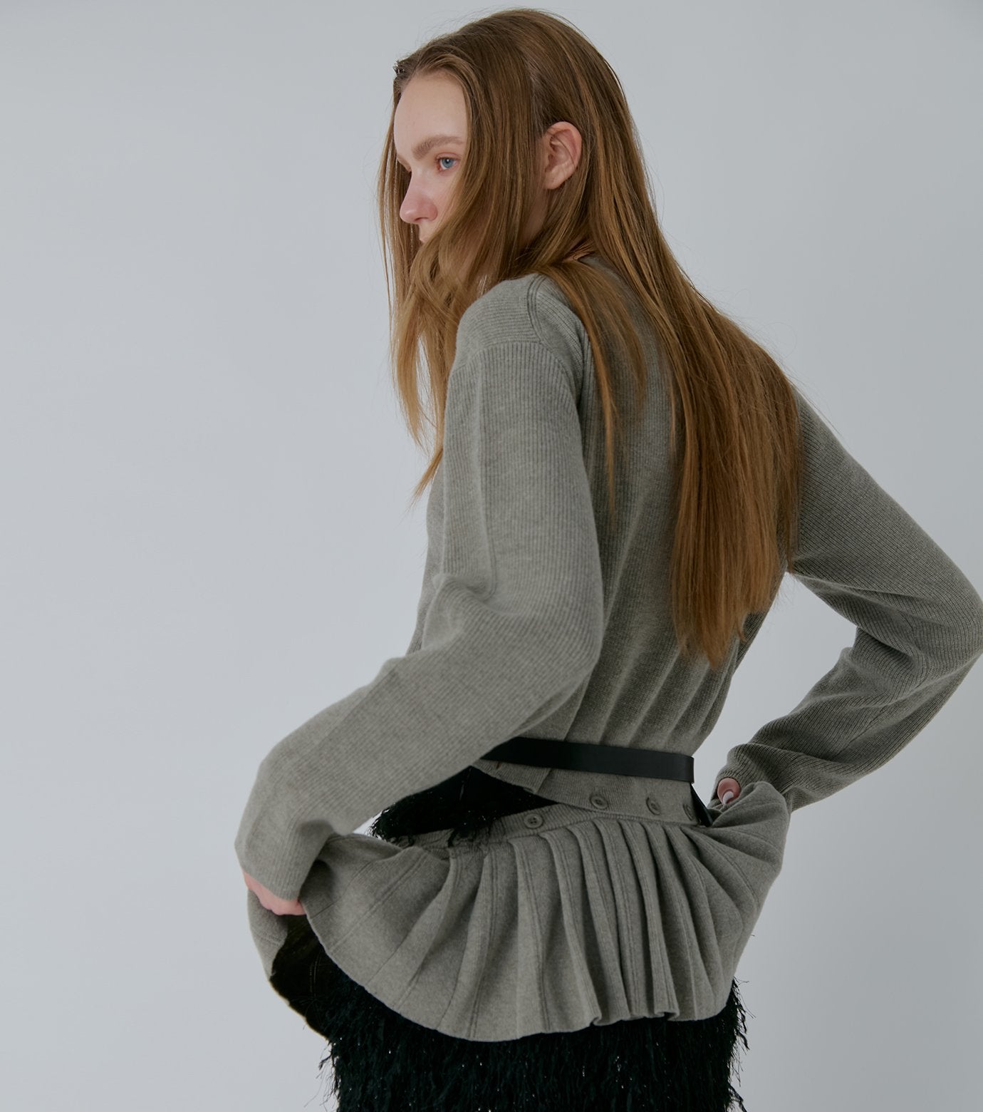 Pleated Waist Pullover