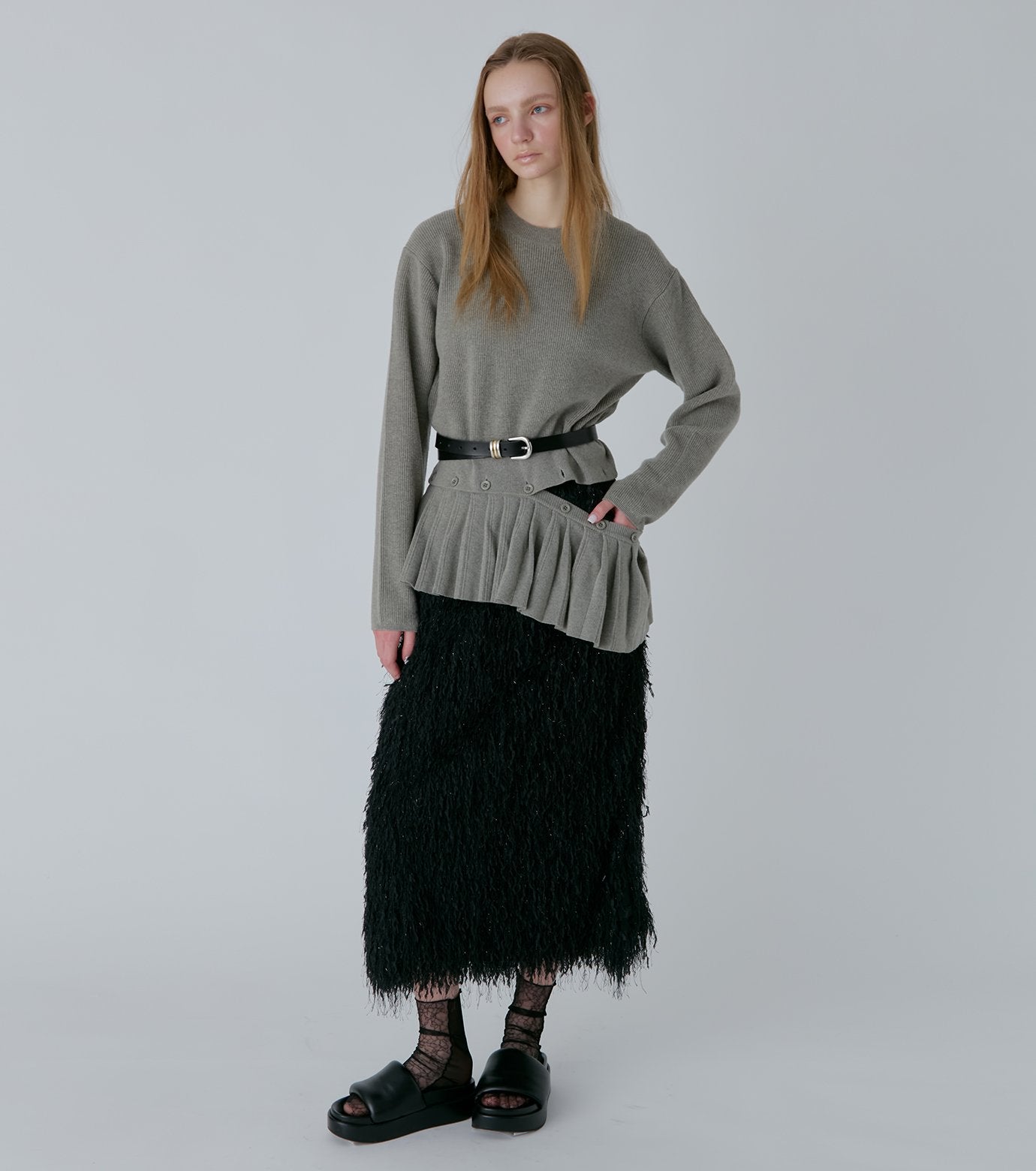 Pleated Waist Pullover