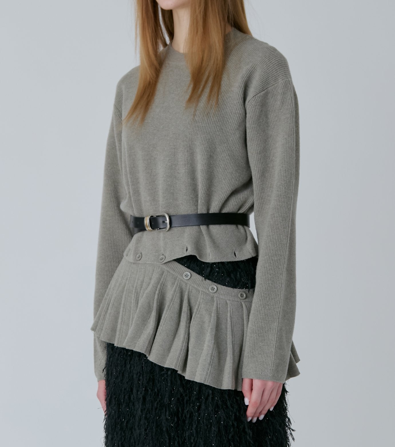 Pleated Waist Pullover
