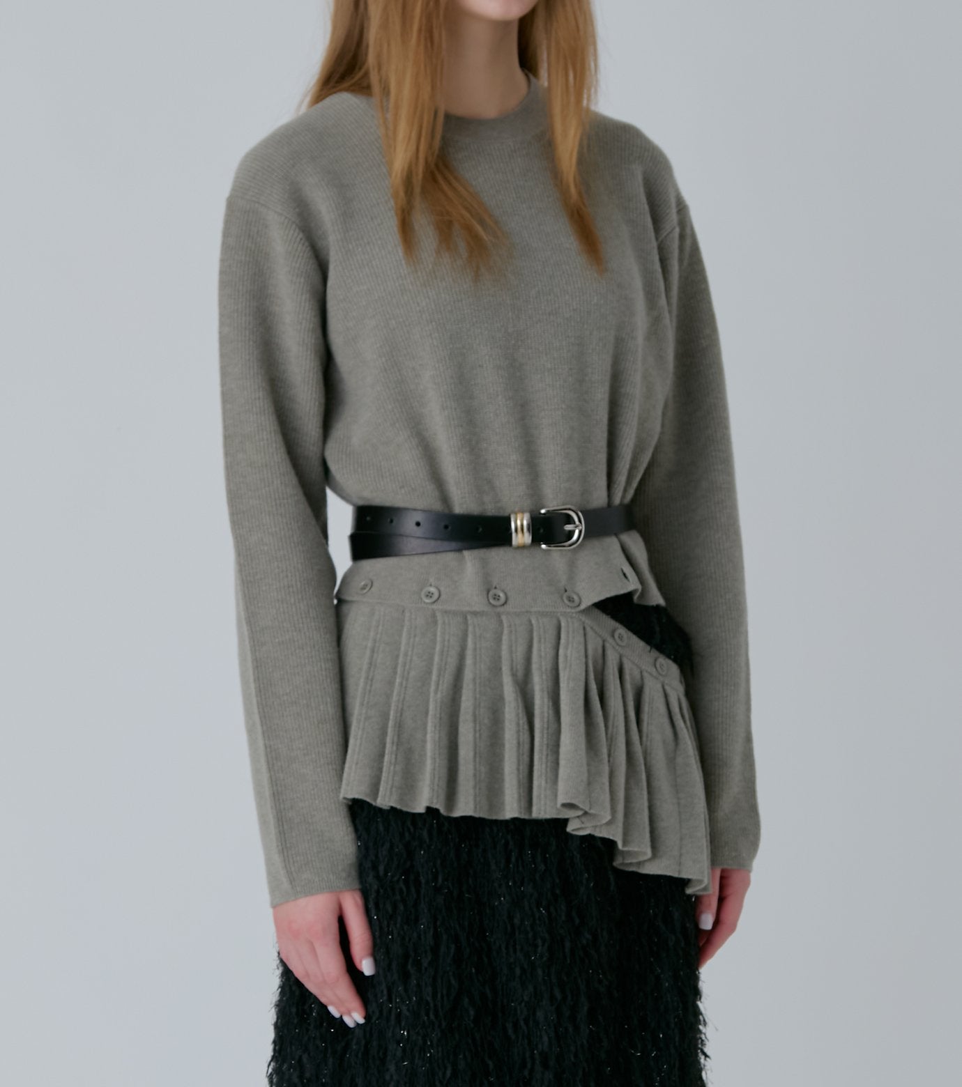 Pleated Waist Pullover