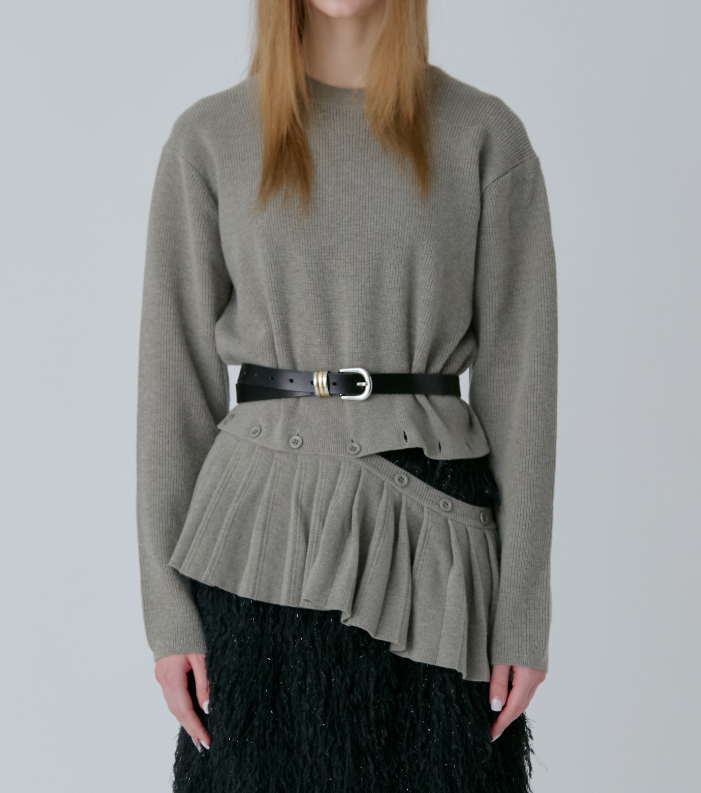 Pleated Waist Pullover