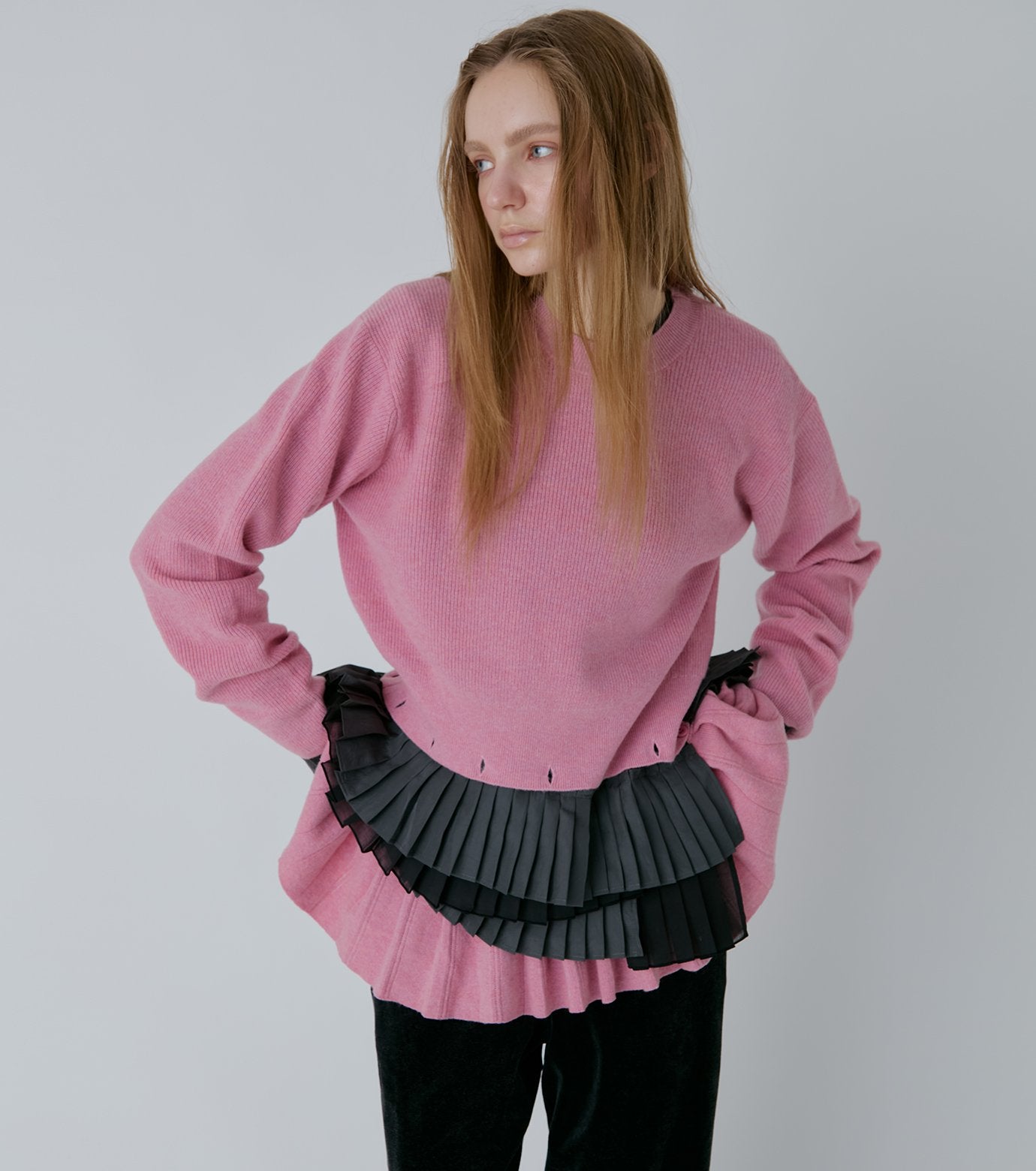Pleated Waist Pullover