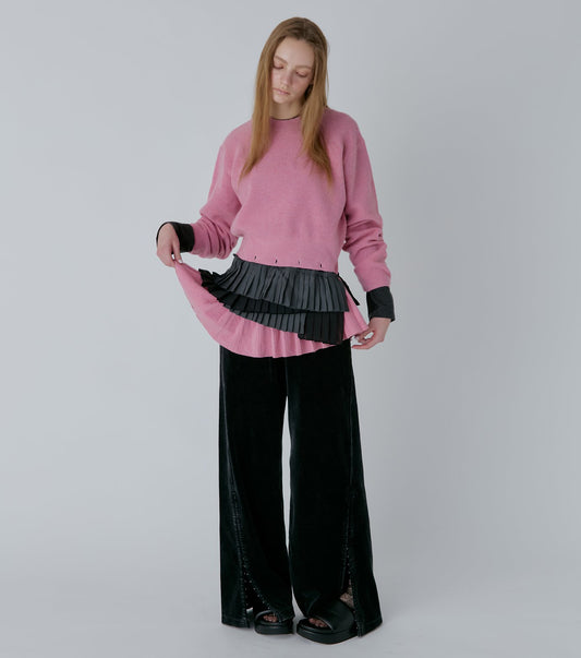Pleated Waist Pullover