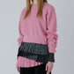 Pleated Waist Pullover