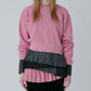 Pleated Waist Pullover