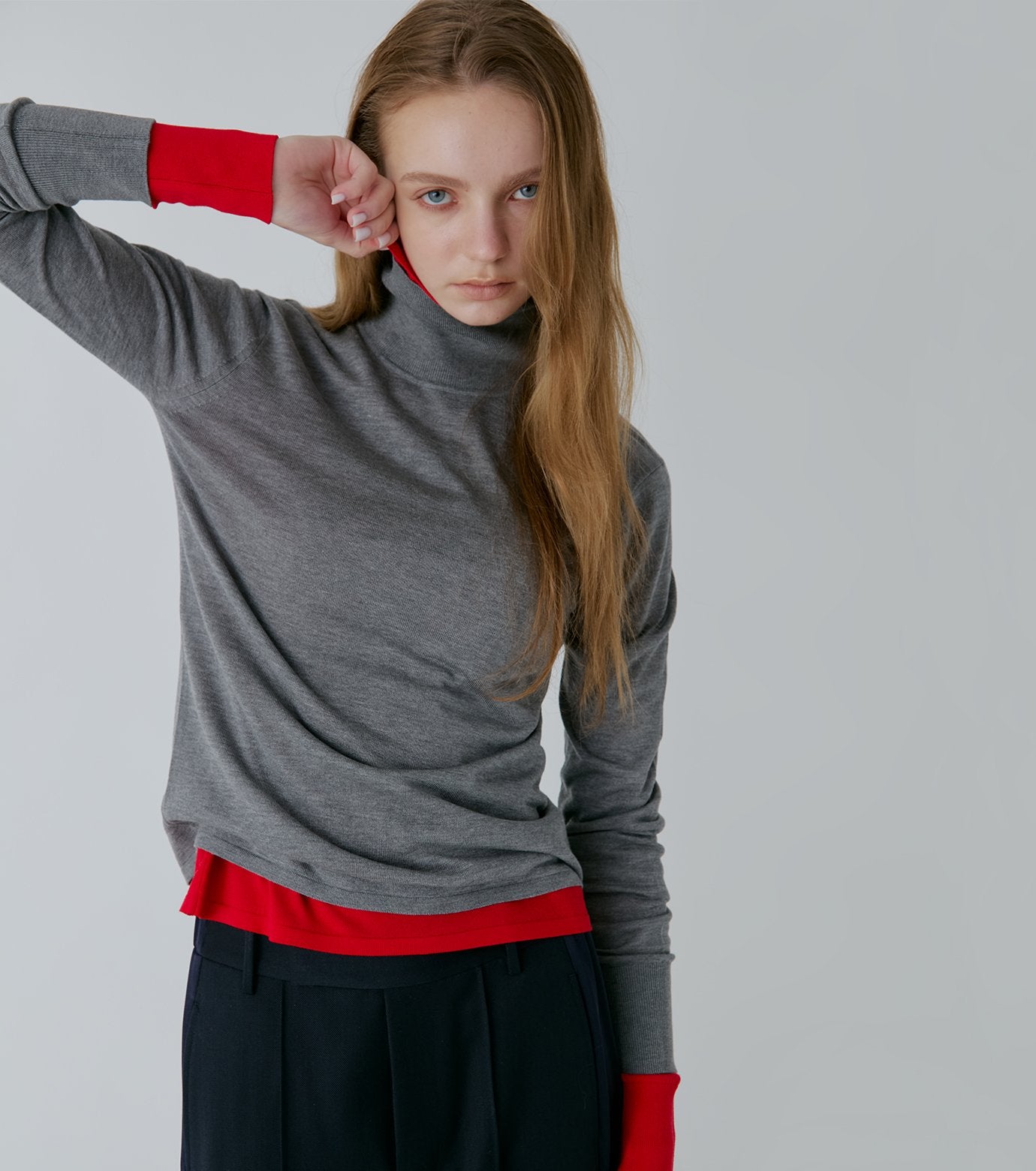 High-Gauge Turtleneck Knit