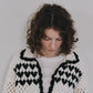 Heart-Motif Crochet Knit Jacket