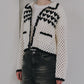 Heart-Motif Crochet Knit Jacket
