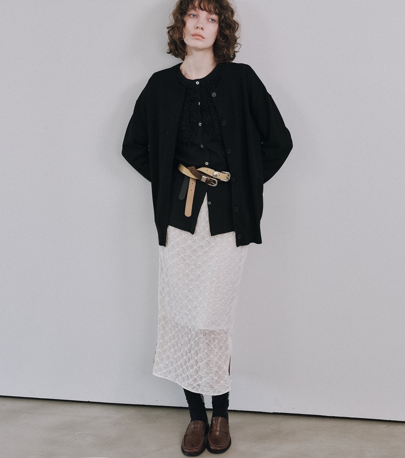 LE embroidery Cardigan