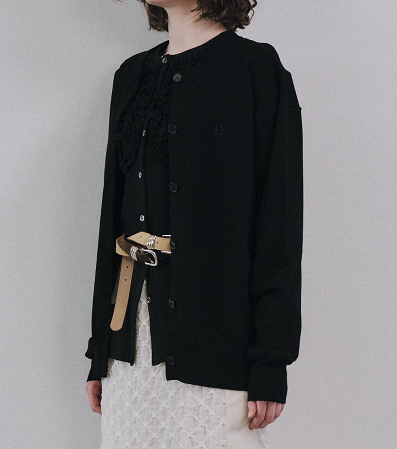 LE embroidery Cardigan