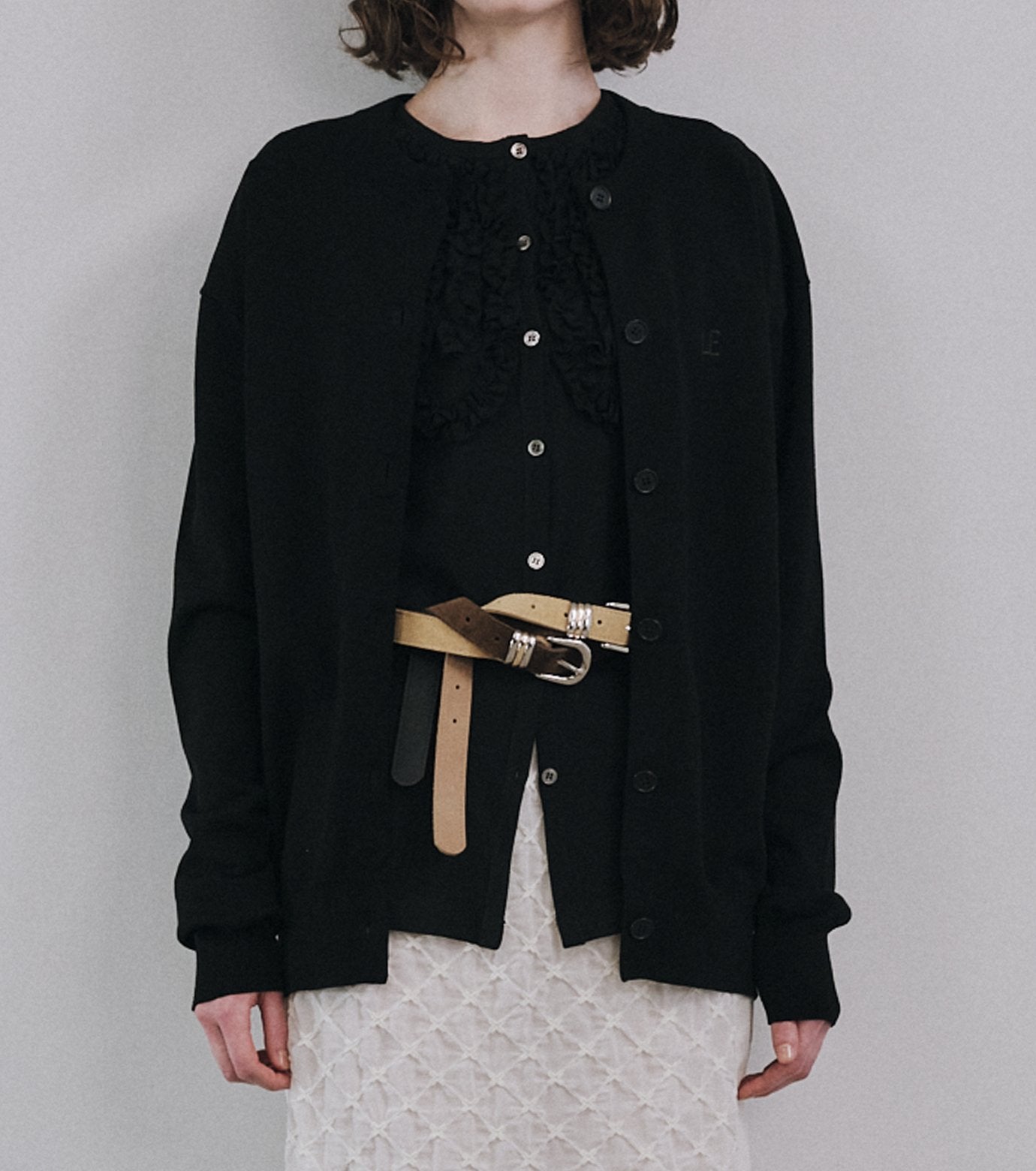 LE embroidery Cardigan