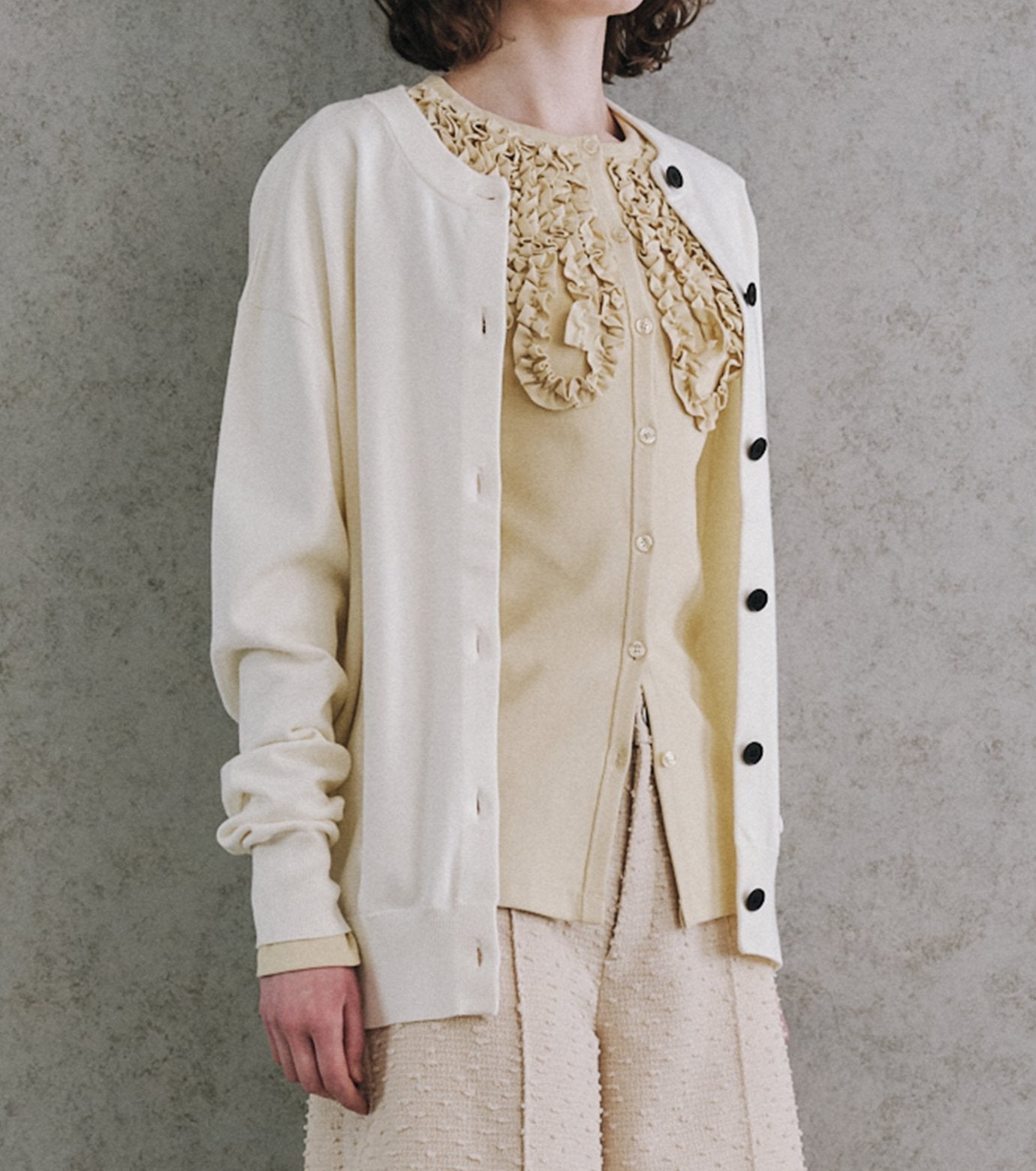 LE embroidery Cardigan