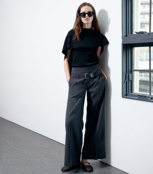 Detachable Cape Knit Top