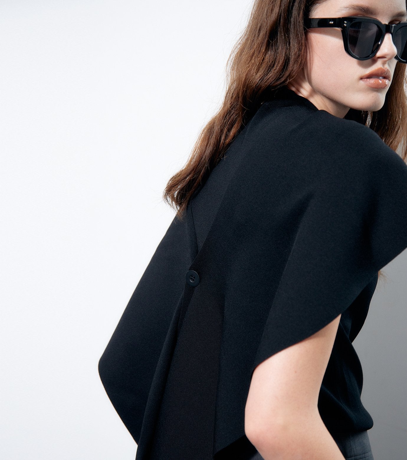 Detachable Cape Knit Top