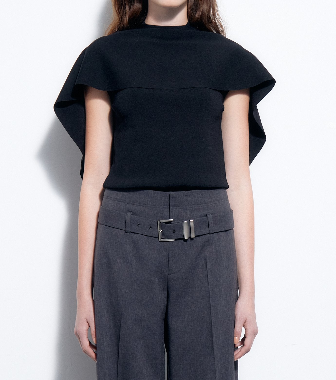 Detachable Cape Knit Top
