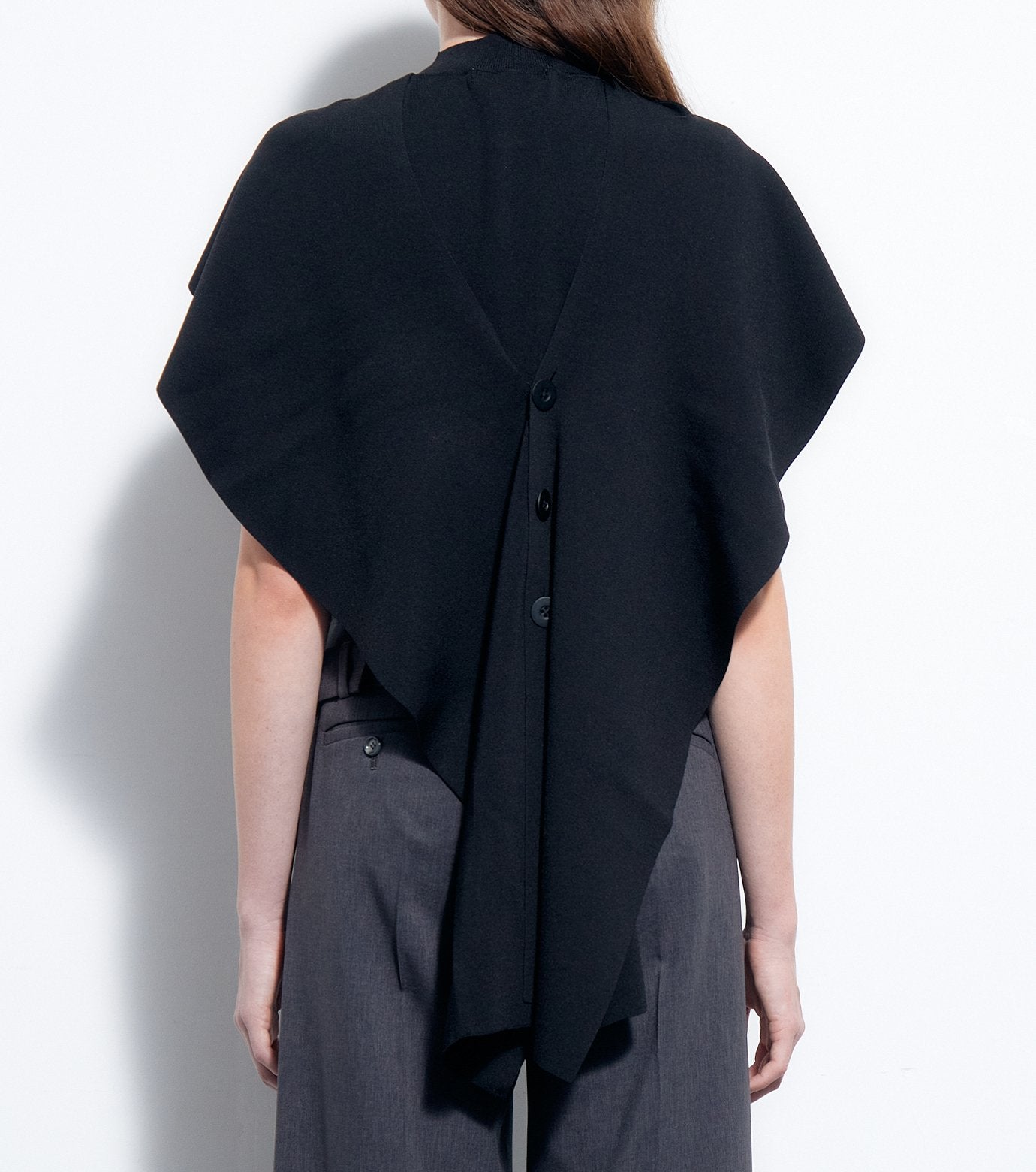 Detachable Cape Knit Top