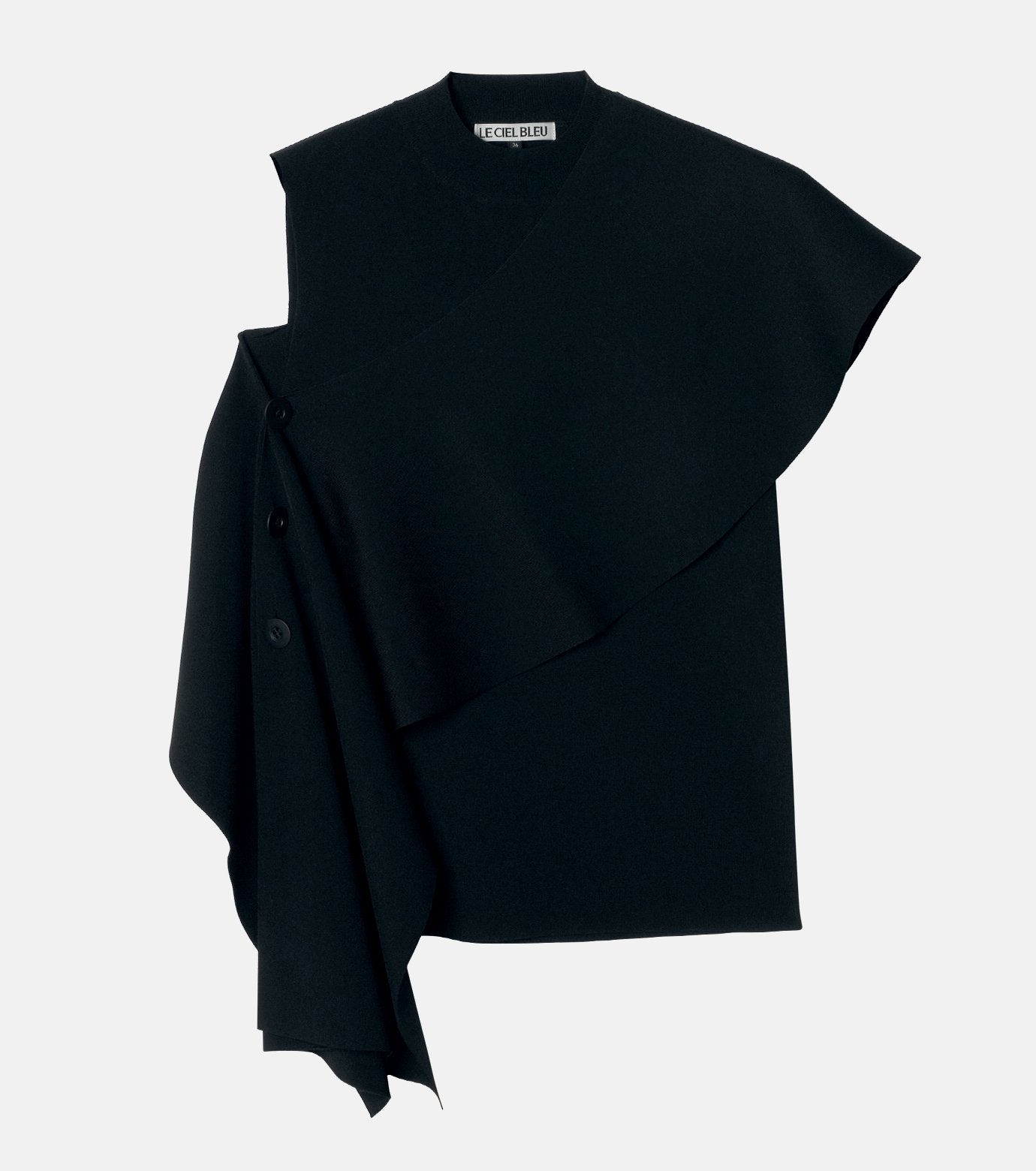 Detachable Cape Knit Top