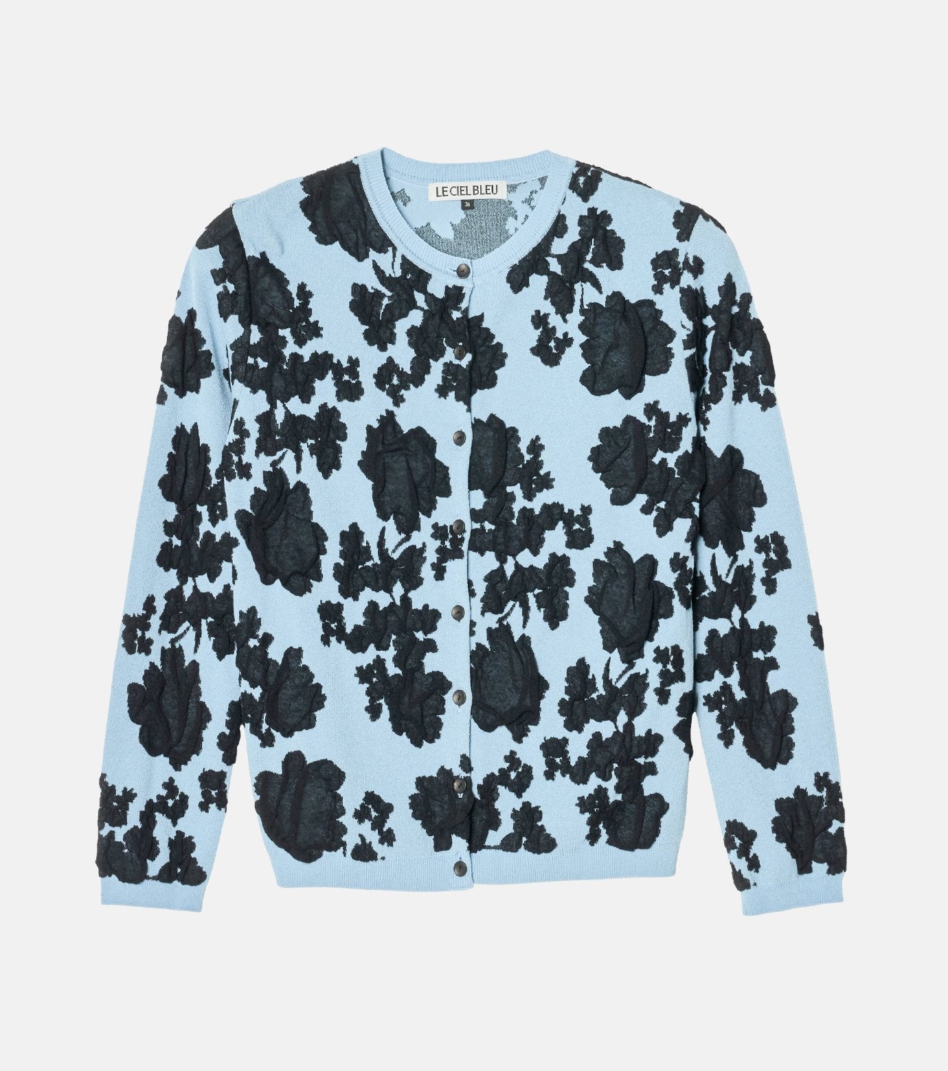 Flower Jacquard Cardigan