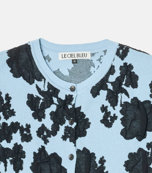 Flower Jacquard Cardigan