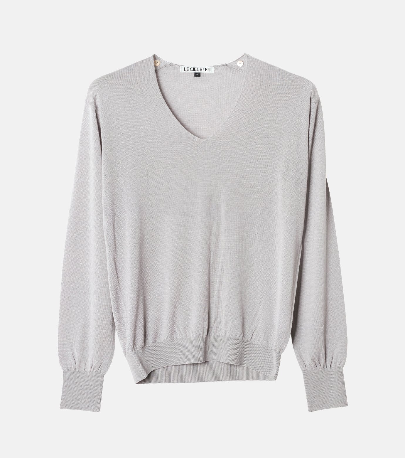 Detachable Scarf V Knit