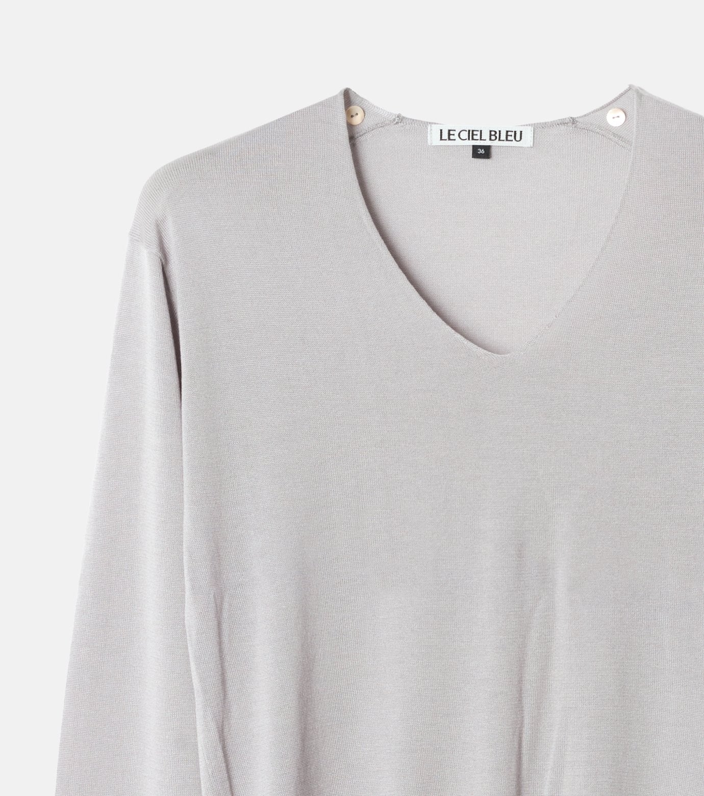 Detachable Scarf V Knit